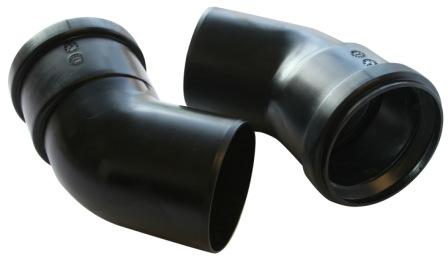 ELBOW 80MM 45 DEGREE BLACK