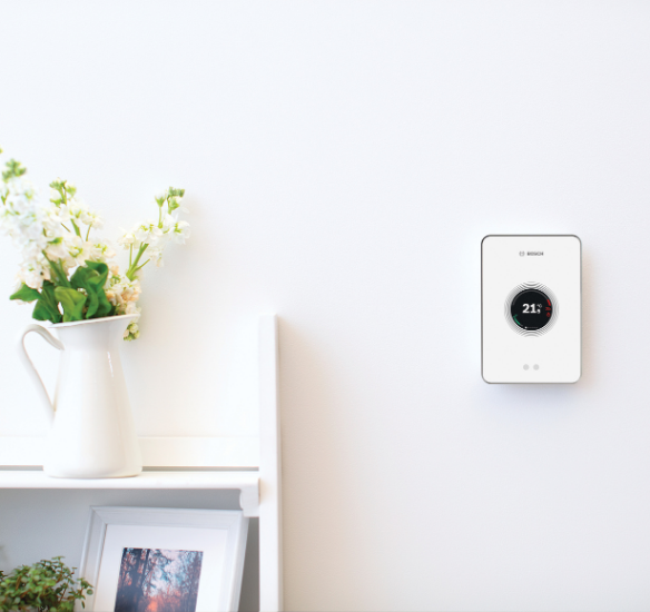 white easycontrol on wall
