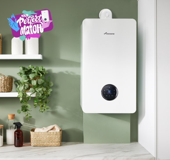 White 8000 plus boiler on the wall