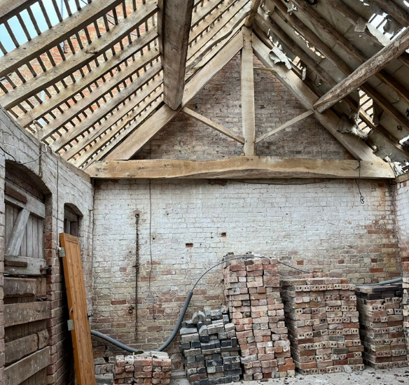 Amy's renovation - Inside roof before