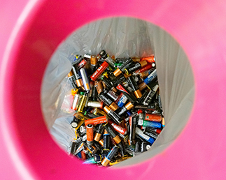 Battery recycling collection points