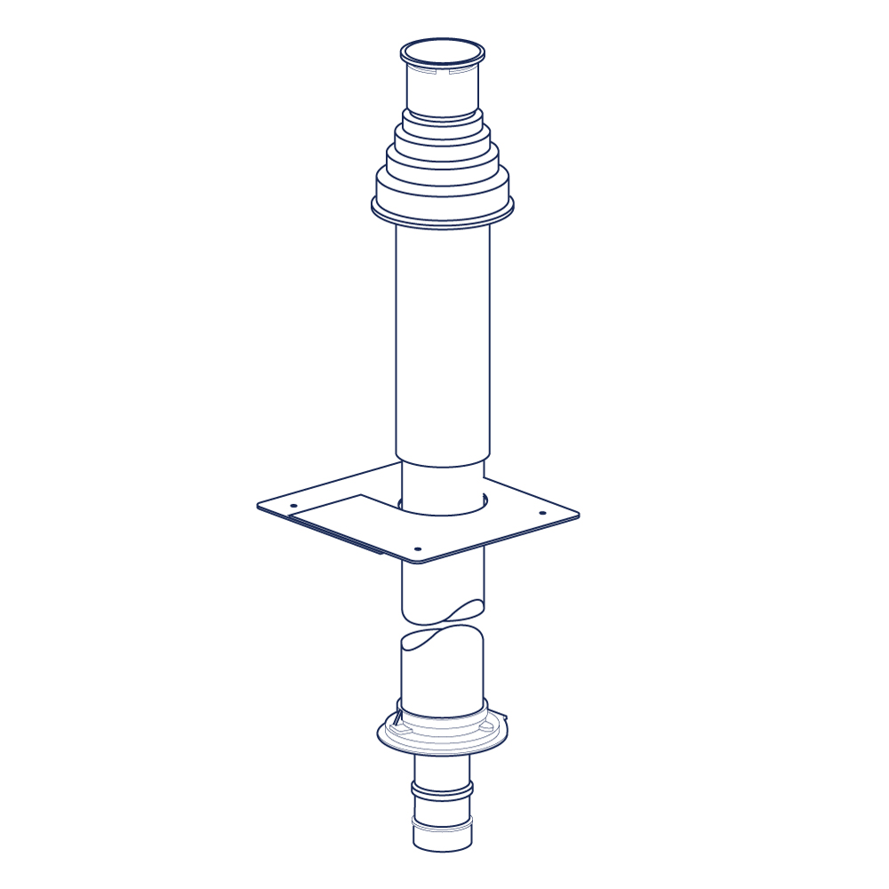 60/100 mm Horizontal Flue