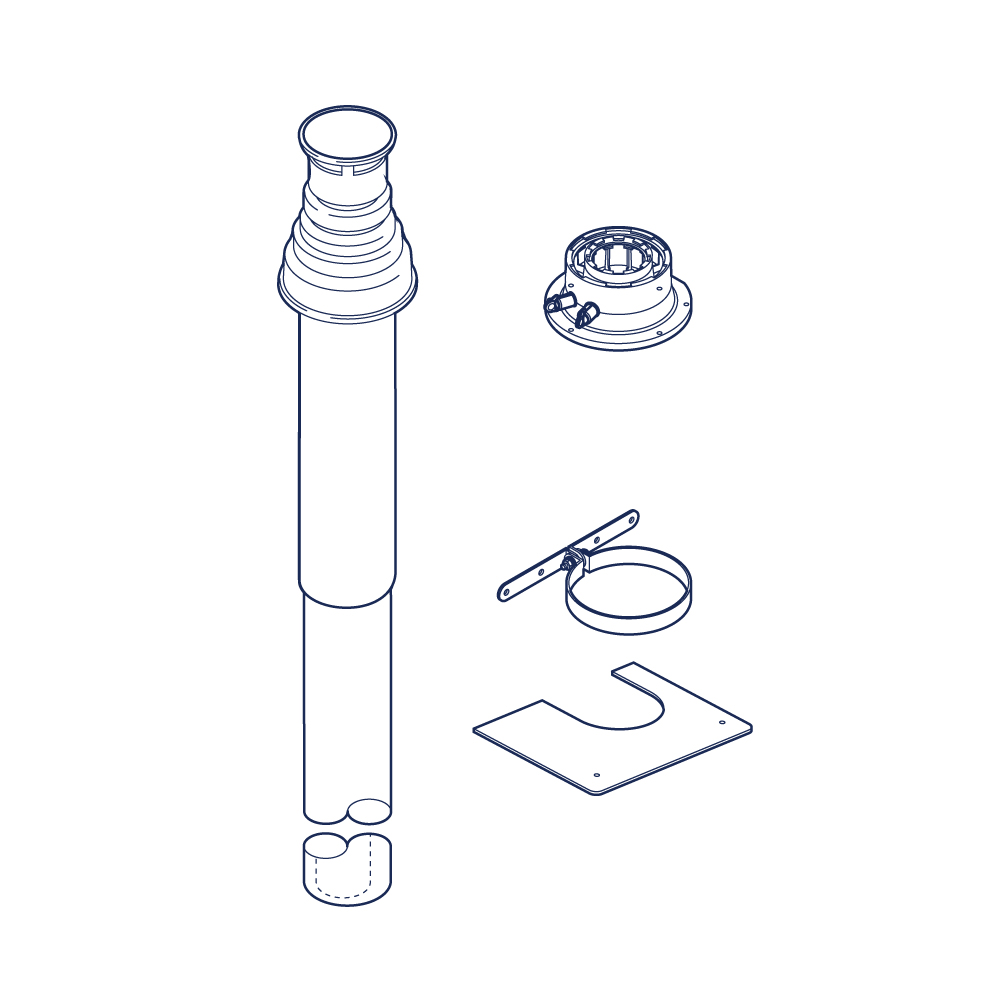 60/100 mm Vertical Flue Terminal Assembly