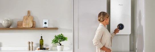 Man checking Greenstar 8000 boiler