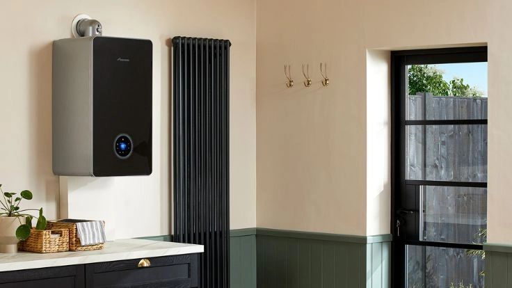 Greenstar 8000 style boiler on wall in a kitchen