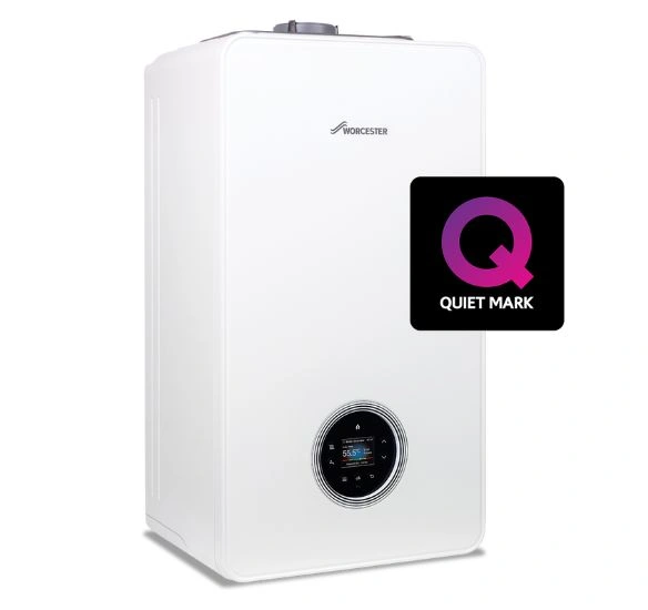 Greenstar 4000 boiler with Which Best Buy sticker and Quiet Mark sticker