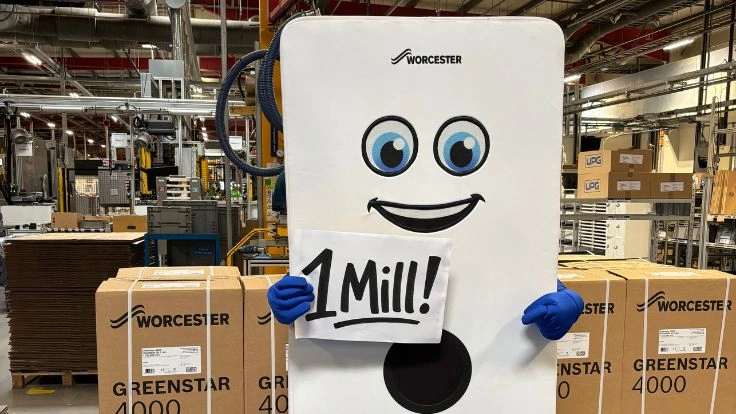 Boiler mascot holding 1 mill sign