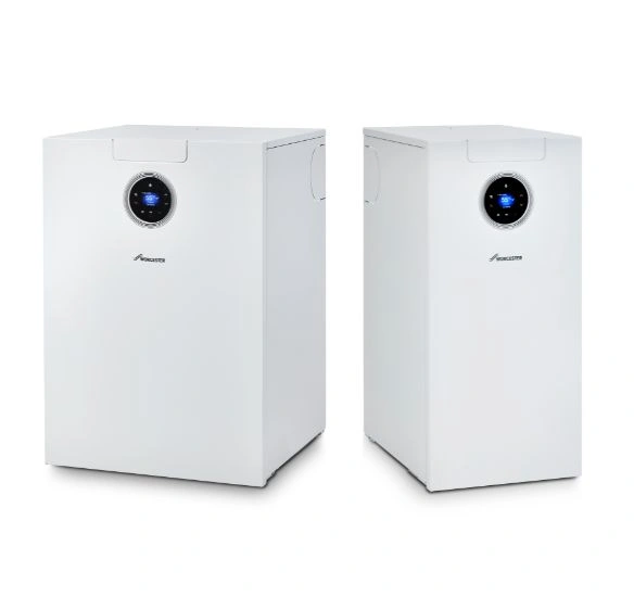 Greenstar 8000 F combi and regular floor standing boilers side by side