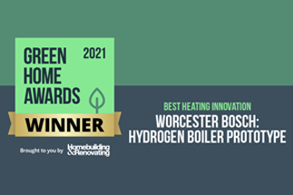 The 100% hydrogen prototype won ‘Best Heating Innovation’ at the inaugural Green Home Awards
