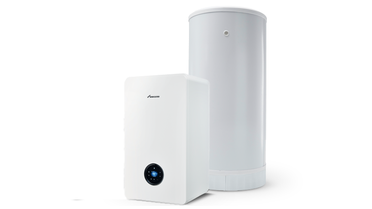 An image of our Greenstar 8000+ System Boiler with cylinder