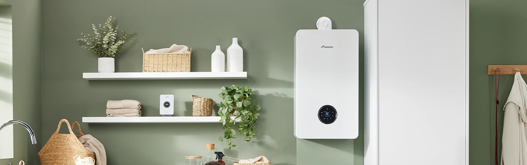 Local installer showcasing the perfect boiler to a consumer in their home