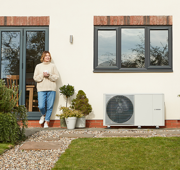 Heat pumps outdoors