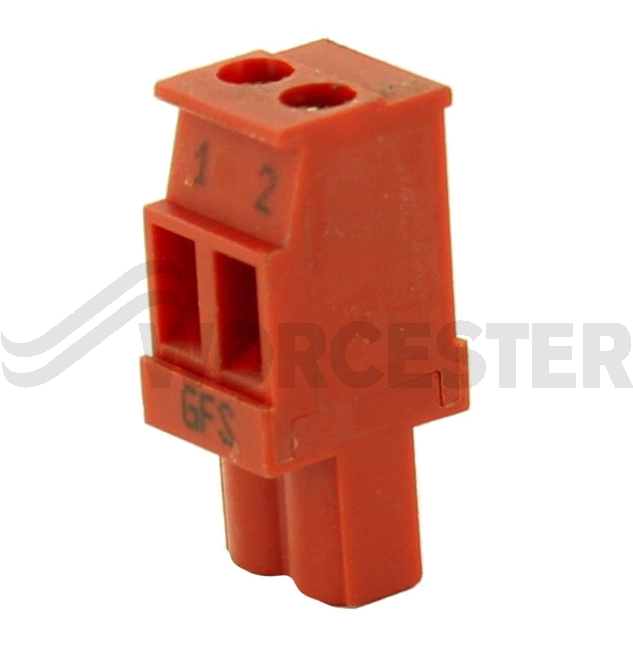 Connector 2-pol GFS tomato red