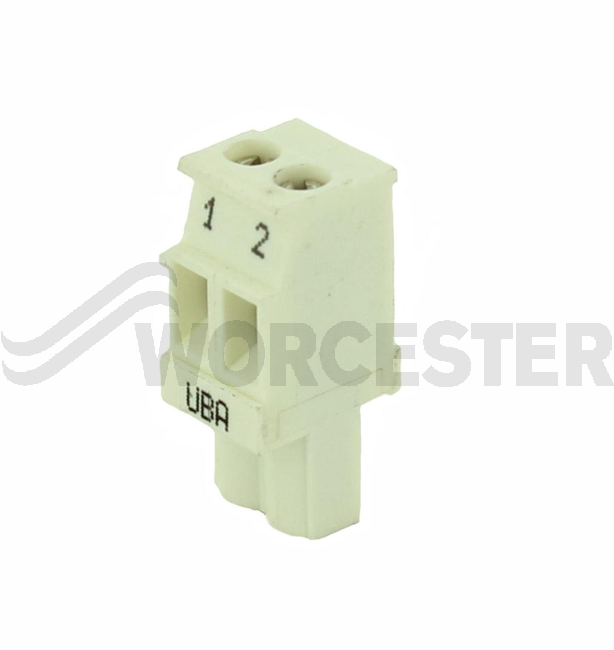 Connector 2-pol white