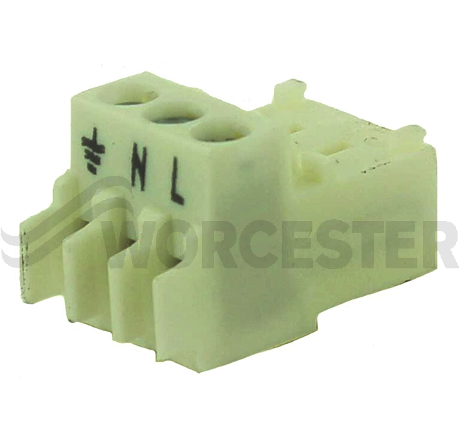 Connector 3-pole white