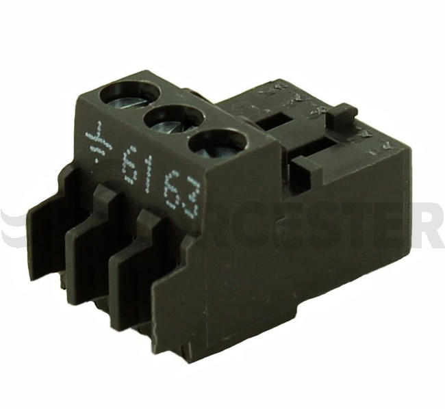 Connector 3-pole pump brown