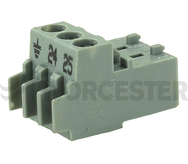 Connector 3-pole PS grey