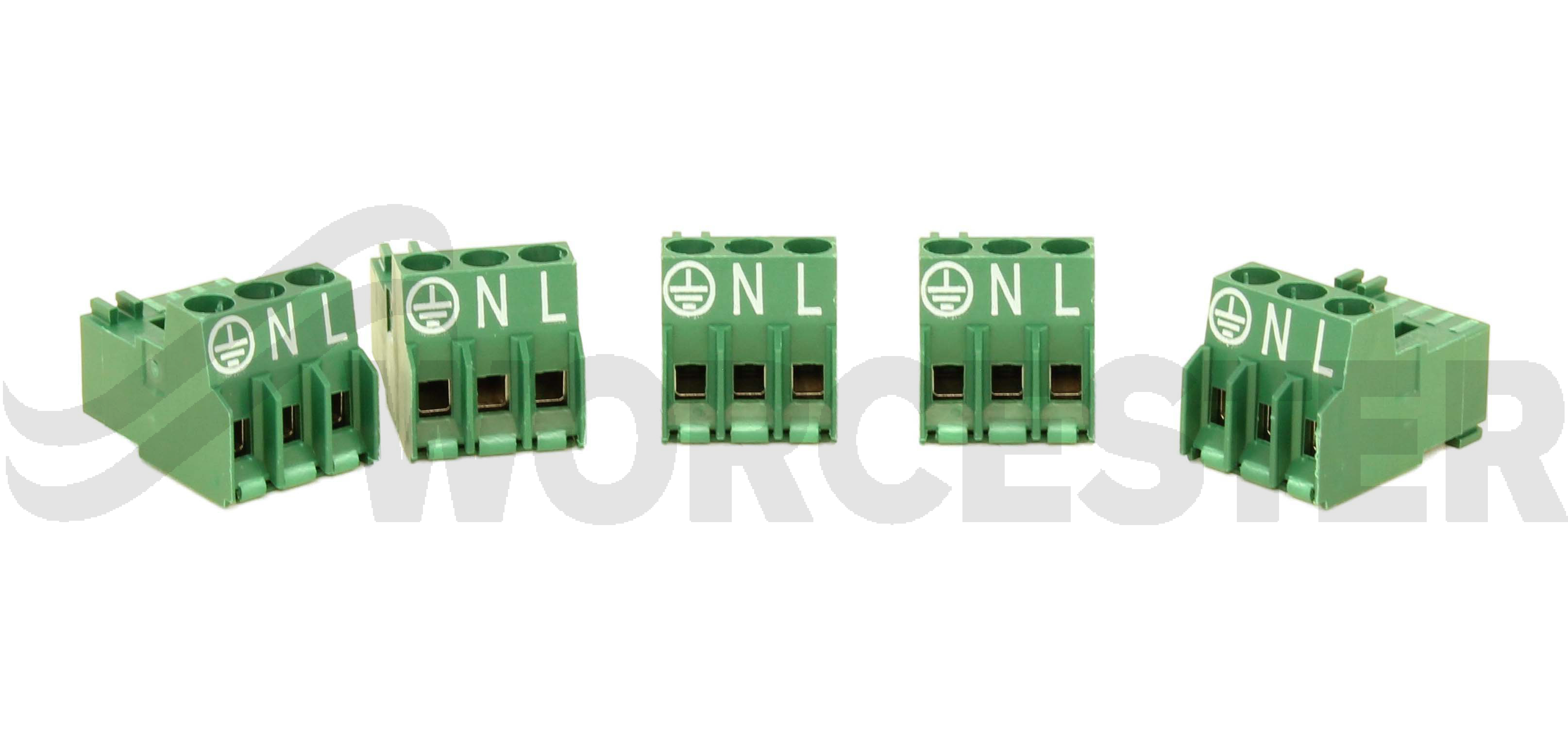 connecting terminal 3-pol N/L green