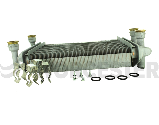 Heatexchanger gas to water bi-thermal