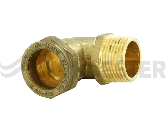 28mm x 1" BSPT male elbow