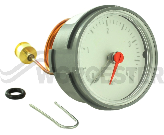 Pressure gauge 4 bar dark grey