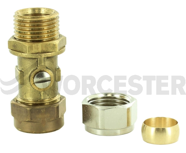 Isolator valve 15mm-one c/nut