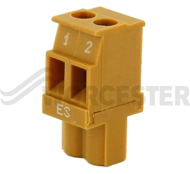 Connector 2-pol ES ochre brown