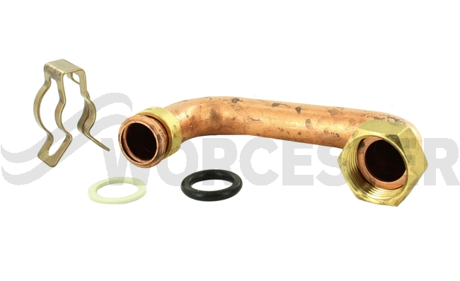 Pipe water-water heat exchanger to tank