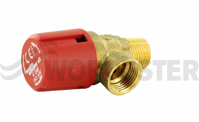 Safety Valve 1/2" 4 bar red