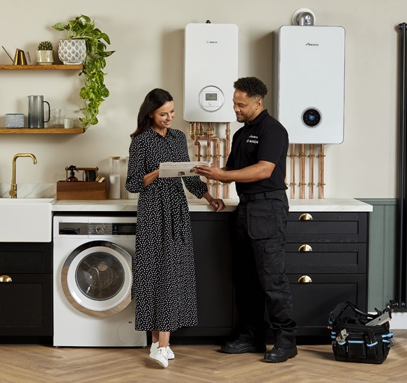 installer with homeowner