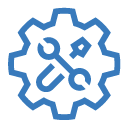 technical service icon blue