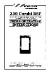 Worcester 230 RSF Combi Operating Instructions