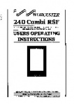 Worcester 240 RSF Combi Operating Instructions