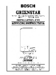 Bosch Greenstar Mk1 Installation and Servicing Instructions