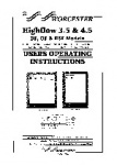 Highflow 3.5-4.5 BF,OF and RSF Operating Instructions